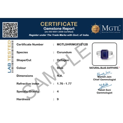 certificate_imageblue sapphire cer-19085